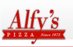 Screen capture of Alfy's Pizza logo